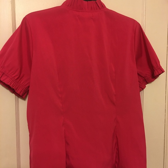 Architect Ruffle Blouse - Fuchsia - Picture 9 of 11